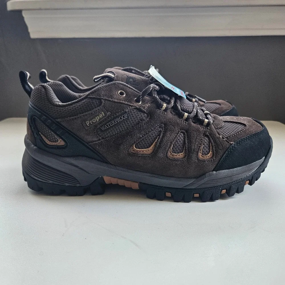 Propet Hiking Shoes Mens 8 XX 5E Wide Brown Waterproof Sealtex Ridge Walker Gorp